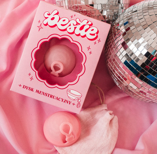 Dysk menstruacyjny z woreczkiem lnianym