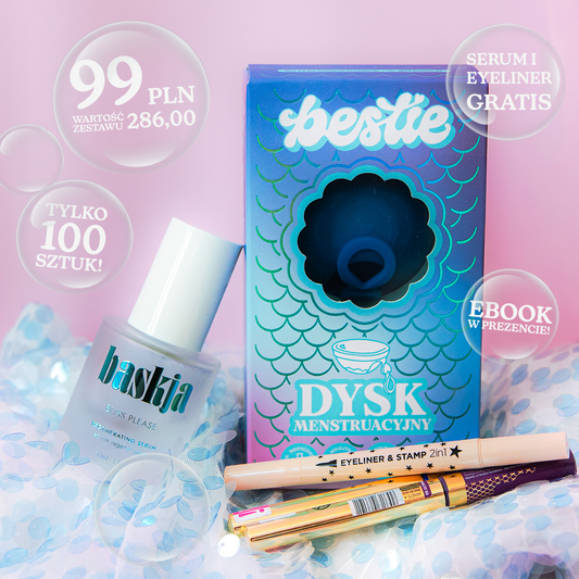 Zestaw limitowany - dysk menstruacyjny + kosmetyki
